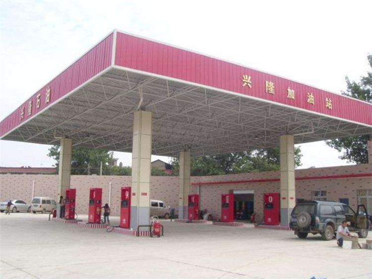 宜昌加油站钢结构网架案例9